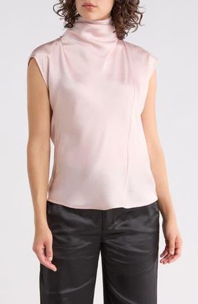 Sanctuary Scarf Satin Top in Morning Petal Pink at Nordstrom Rack, Size X-Large