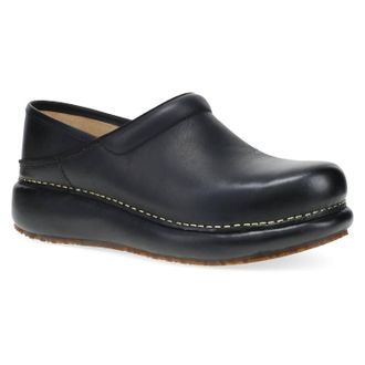 Dansko Womens Platform Pro Clogs In Black Burnished Nubuck