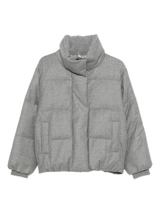 Duno Diana puffer jacket - women - Cashmere/Wool - 44 - Grey