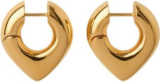 Burberry Gold Plated Thorn Hoop Earrings