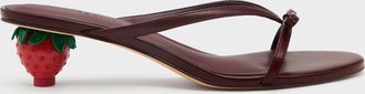 Charles & Keith Sonali Bow Strawberry-Heel Mules