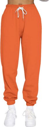 Generic Womens Joggers Casual Soft High Waisted Sweatshirts UK Cinch Bottom Lounge Trouser Solid Palin Baggy Pants Sports Tracksuit Bottoms Drawstring Ladies 