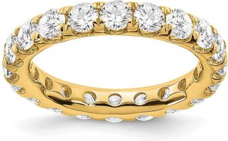 Diamond2Deal 14k Rose Gold Lab Grown Diamond Eternity Wedding Band Ring 3Ct Clarity- VS Color- G-H