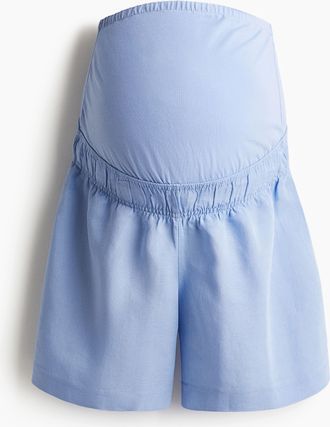 H&M MAMA Linen-blend shorts - Blue
