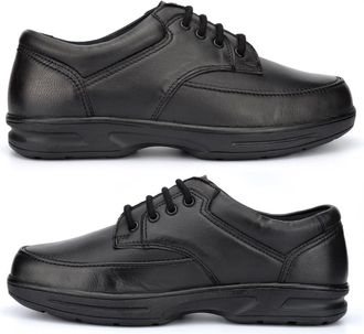 Generic Mens Wide Shoes Mens Extra Large Shoes Size 6 Boys Shoe Size 8 Comfort Shoe Real Leather Upper Wide Fit Comfort Lace Up Extra Large Casual EE Width Le