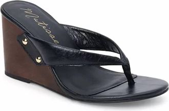 Matisse Footwear Womens Maryland Leather Thong Sandal In Black
