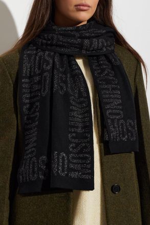 Moschino Scarf With Lurex Thread, Unisex, Black