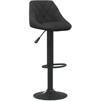 vidaXL Taburete de cocina de terciopelo negro Vidaxl