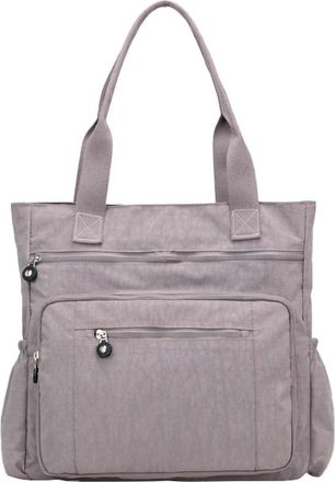 Generic Casual Women Multi Pocket Zip Handbag Nylon Shoulder Storage Bag Summer Handbags for Women (Grey, One Size)
