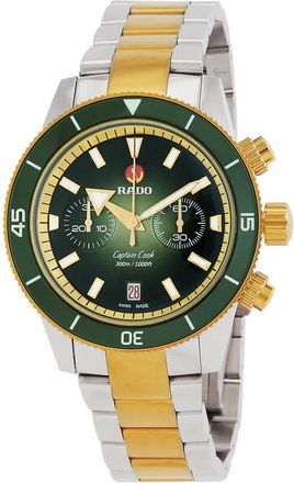 Rado Captain Cook Chronograph Automatic Green Dial Mens Watch R32151318
