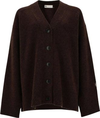 Tory Burch C&aacute;rdigan de Lana - Knitwear - Mujer - Marr&oacute;n - XS