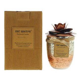 Bali Mantra Camellia Glass Copper Redcurrant Candle 500g | TJ Hughes Red