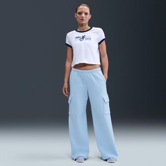 Nike Womens Nike Sportswear Phoenix Fleece Cargo Sweatpants in Blue | IM7488-441