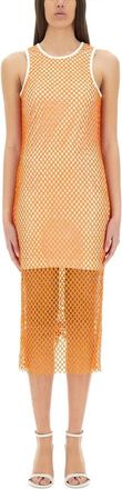 Moschino Summer Party Dress - Dames - Casual kleedjes - Oranje - S - Polyester - Kleedjes