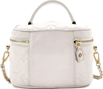 Louis Vuitton Vanity Handbag Monogram Embossed Lambskin PM shoulder bag - Wit