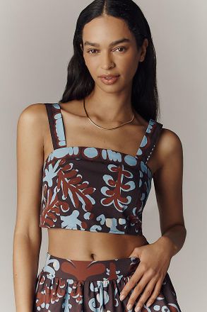 Maeve Cotton Printed Crop Top
