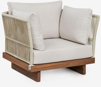 Sklum Sklum - Pack De 2 Sillones De Jard&iacute;n En Madera De Acacia Y Cuerda Trenzada Dailin