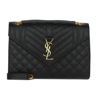 Saint Laurent Envelope Medium Bag - female - Saint Laurent - Shoulder Bags - Black - ONE SIZE - Bags