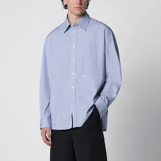 Givenchy Camicia in popeline a righe bianca/blu