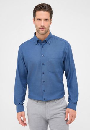 Eterna Langarmhemd ETERNA MODERN FIT, Herren, Gr. XL, US-Gr&ouml;ssen, blau (denim), 70% Baumwolle, 30% Lyocell, tailliert, Manschette, Hemden Langarmhemd, EASY I