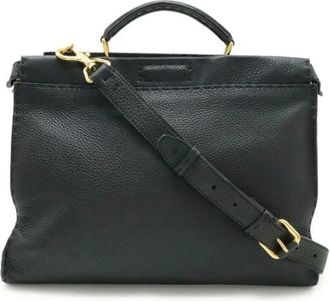 Fendi Pre-owned Handbags, male, Black, Size: ONE SIZE Pre-owned Selleria Peekaboo Fit Leather 2way Briefcase