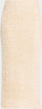 Vince Sequined Velvet Midi Skirt