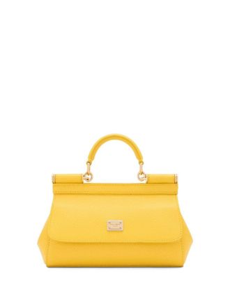 Dolce & Gabbana small Sicily tote bag - women - Calf Leather - One Size - Yellow