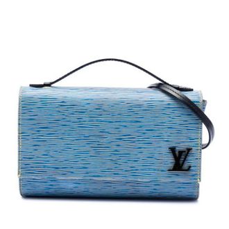 Louis Vuitton Pre-owned Clery - Dames - Pre-owned - Blauw - Maat: ONE Size Leer