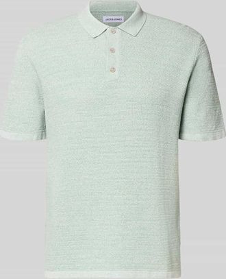 Jack & Jones Jack & Jones Regular Fit Poloshirt mit Strukturmuster Modell GEORGE in Mint, Gr&ouml;&szlig;e XXL