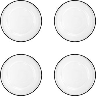 10 Strawberry Street Set Of 4 Modena Glass Chargers