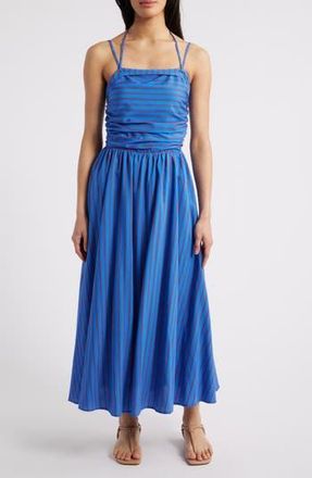 FRNCH Laeila Fit & Flare Halter Dress in Bleu Electrique at Nordstrom Rack, Size X-Large