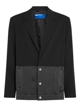 Karl Lagerfeld layered-design blazer - men - Polyester/Viscose/Fabric - S - Black