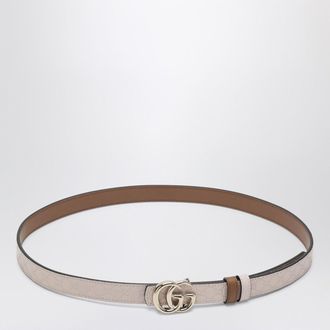 Gucci Thin reversible GG Marmont belt in pink/sand