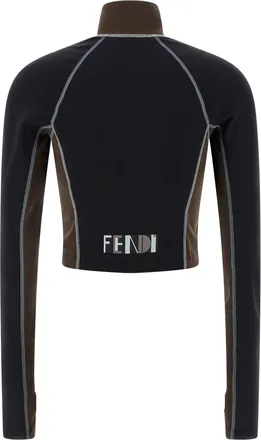 Fendi Color-Block Technical Fabric Sweatshirt - Black