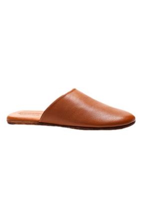 Anthony Veer Clark House Slippers in Tan Pebble Leather at Nordstrom, Size 12