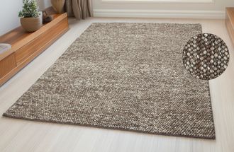 My Home Wollteppich »Wolly, Wolle« rechteckig 14 mm Höhe handgewebt, Handweb Teppiche, Wohnzimmer, Schlafzimmer, Esszimmer