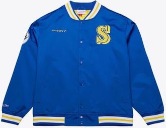Mitchell & Ness Mens Mitchell & Ness Ken Griffey Jr. Royal Seattle Mariners Legends Collection Lightweight Satin Full-Snap Jacket at Nordstrom, Size Xx-Large