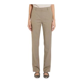 Marella Pantal&oacute;n de sarga en mezcla de lana y viscosa el&aacute;stica - Trousers - Mujer - Beige - M