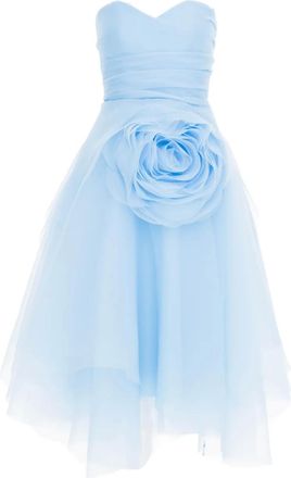 Ana Radu Abito senza spalline con applicazioni a fiori - Blu