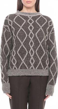 Antonelli Celso Argyle Crewneck Sweatshirt In Gray