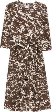 Max Mara Kleedjes, Dames, Bruin, 2Xs, Katoen, Midi Jurk