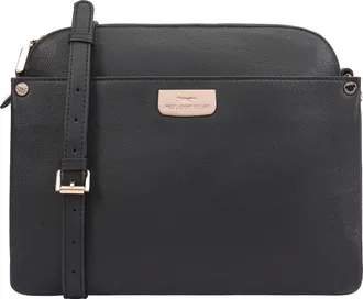 Paul Costelloe Womens Snowy Leather Cross Body Bag - Black - One Size