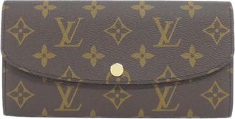 Louis Vuitton Brown Coated Canvas Long Wallet (Bi-Fold) (Pre-Owned)