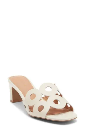 Cecelia New York Belmont Cutout Slide Sandal in Bone at Nordstrom, Size 8.5