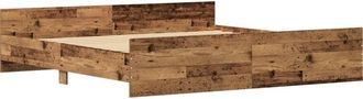 vidaXL Estructura de cama con cabecera Madera vieja 200 x 200 cm Vidaxl