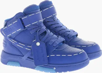 Off-white High-Top SARTORIAL STITCHING Leather Sneakers in Solid Color Off-White