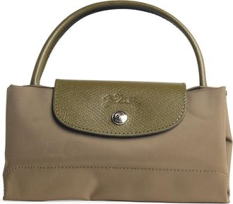 Longchamp Borsa Longchamp Con S Manico Le Pliage Green In Tela Di Carciofo Riciclata