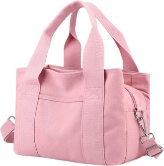 Generic Wallet Keychain Men Set Capacity Canvas Bag Casual Handbag Bag Work Class Handbag Cell Phone Wallet With Strap (Pink, One Size)