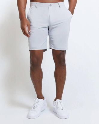 Redvanly Hanover Golf Pull On Short In Glacier Gray / Harbor Mist