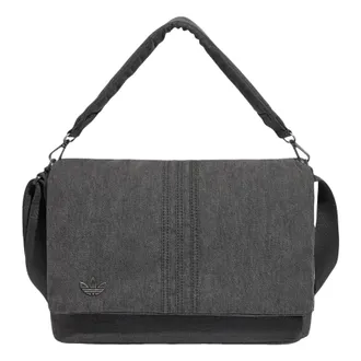 adidas Originals Embossed Trefoil Logo Shoulder Bag Charcoal Grey LD6377